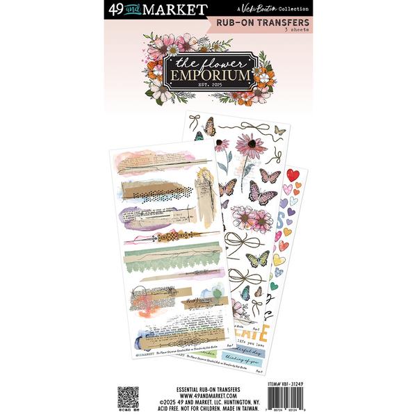 Vicki Boutin's Flower Emporium rub-on transfers
