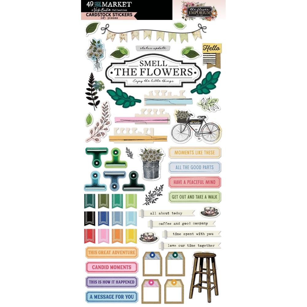 Vicki Boutin's Flower Emporium Cardstock Stickers