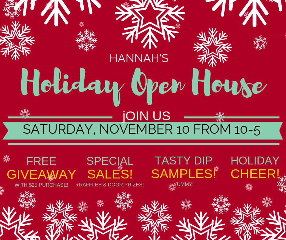 Don't miss our Holiday Open House November 10th!