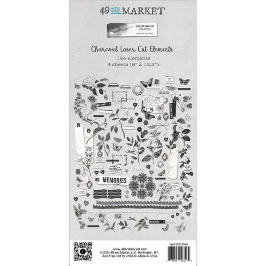 49 & Market Color Swatch Charcoal Laser Cut Elements