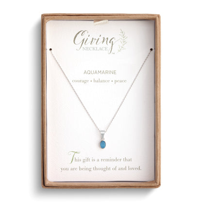 The Giving Necklace - Aquamarine